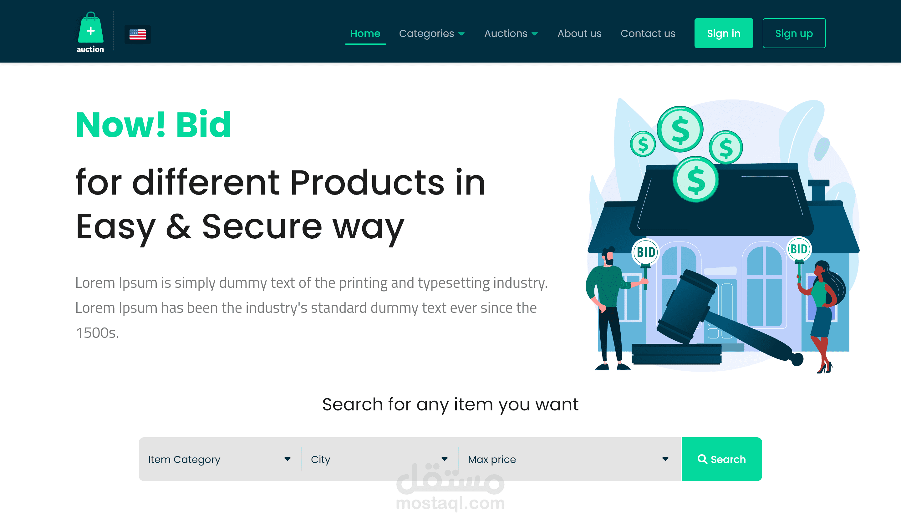 Auction Site | موقع الكترونى للمزادات