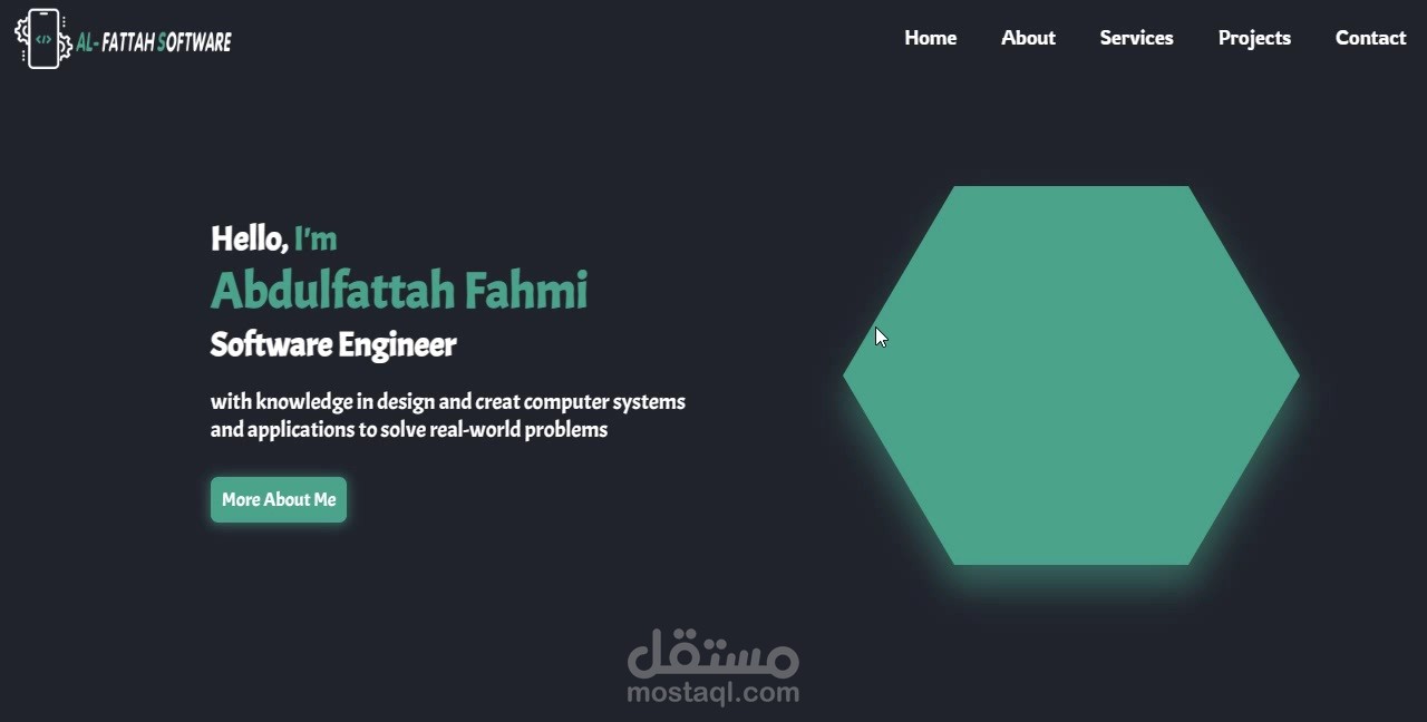 موقع شخصي انيق وجذاب