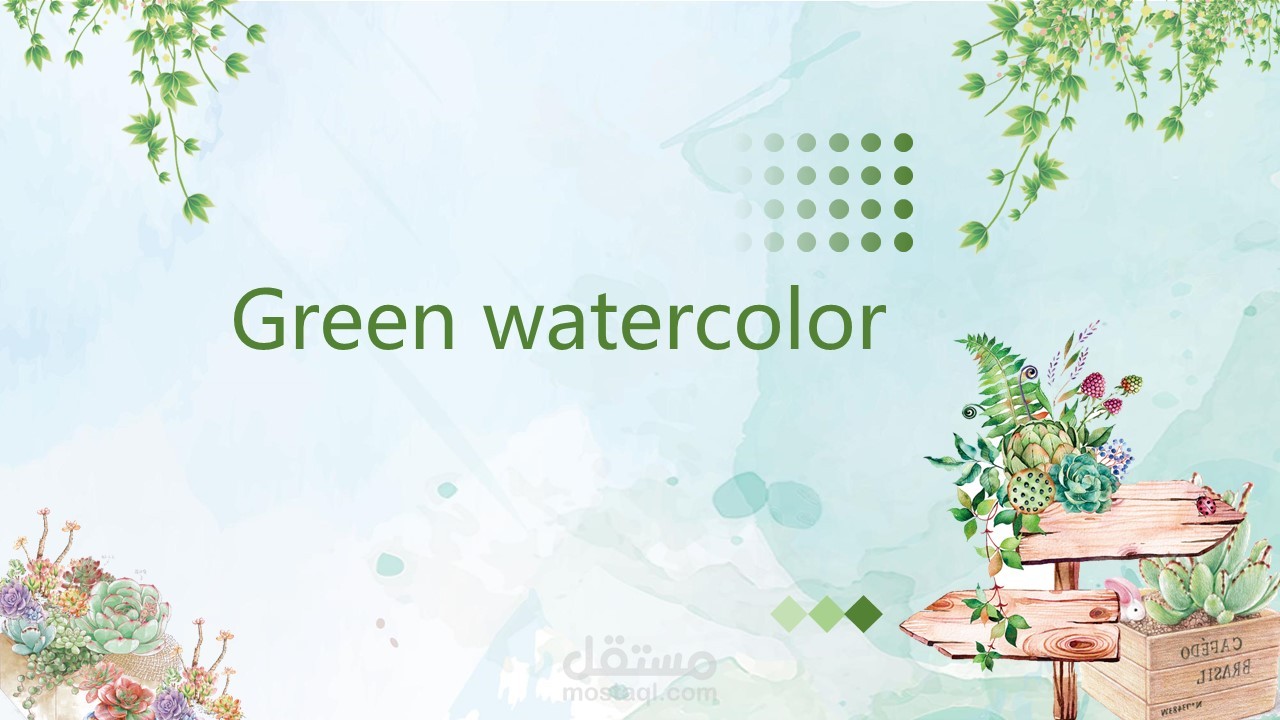 green watercolor