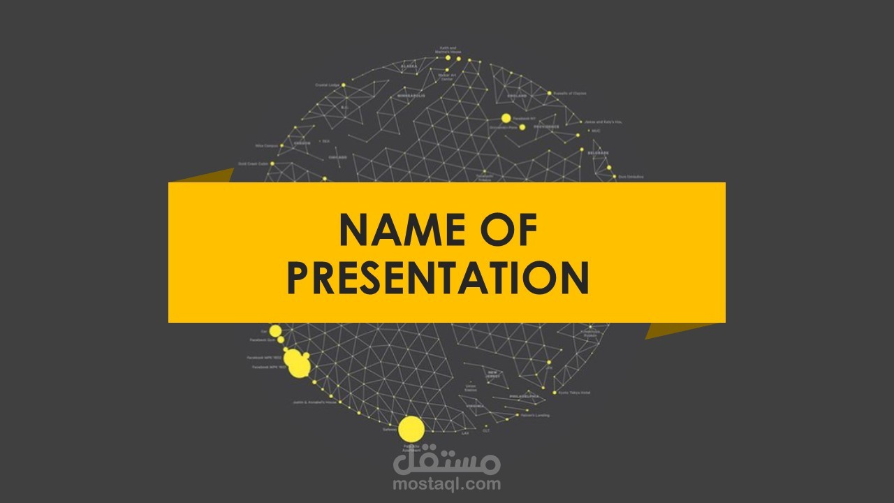 Black and Yellow PowerPoint Templat plan