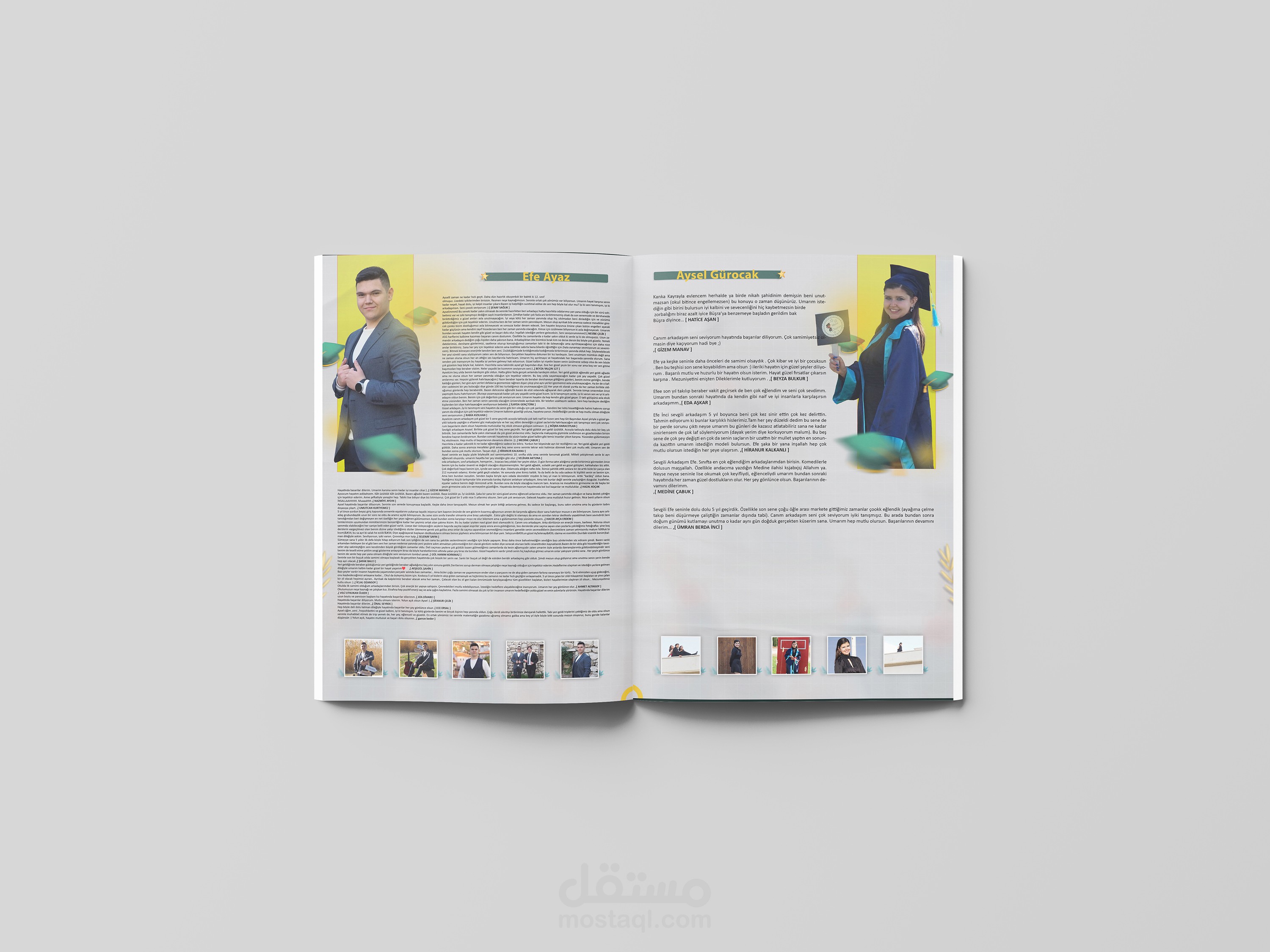 تصميم كتاب ذكريات التخرج لبعض المدارس التركية
