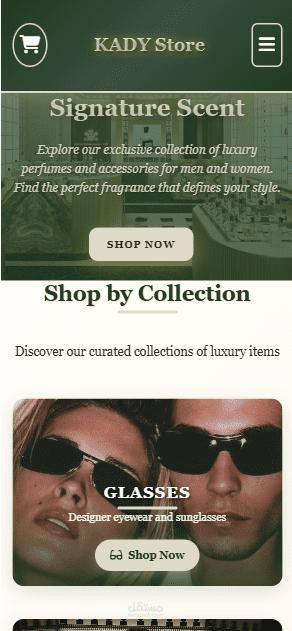full stack website for a luxury perfumes and accessories