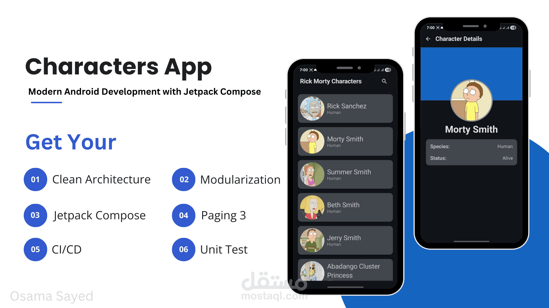 Characters-App: تطبيق أندرويد مفتوح المصدر بـ Jetpack Compose وخط CI/CD كامل