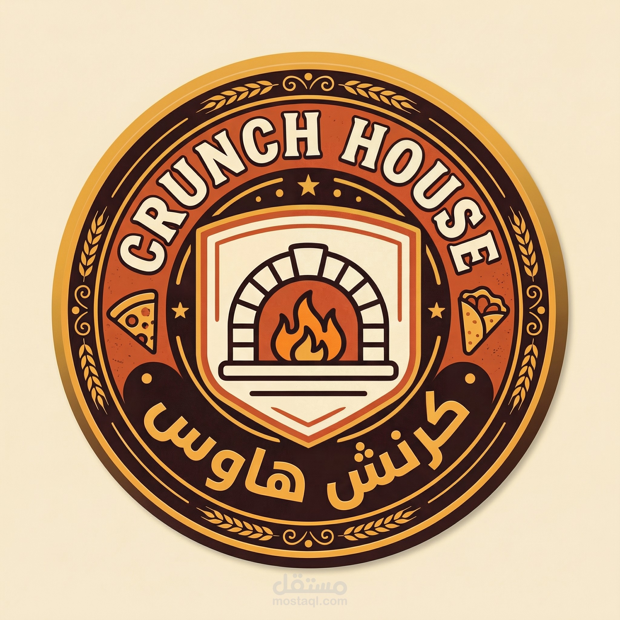 تصميم الهوية البصرية لـ "كرنش هاوس" | مزيج بين الأصالة والدفء