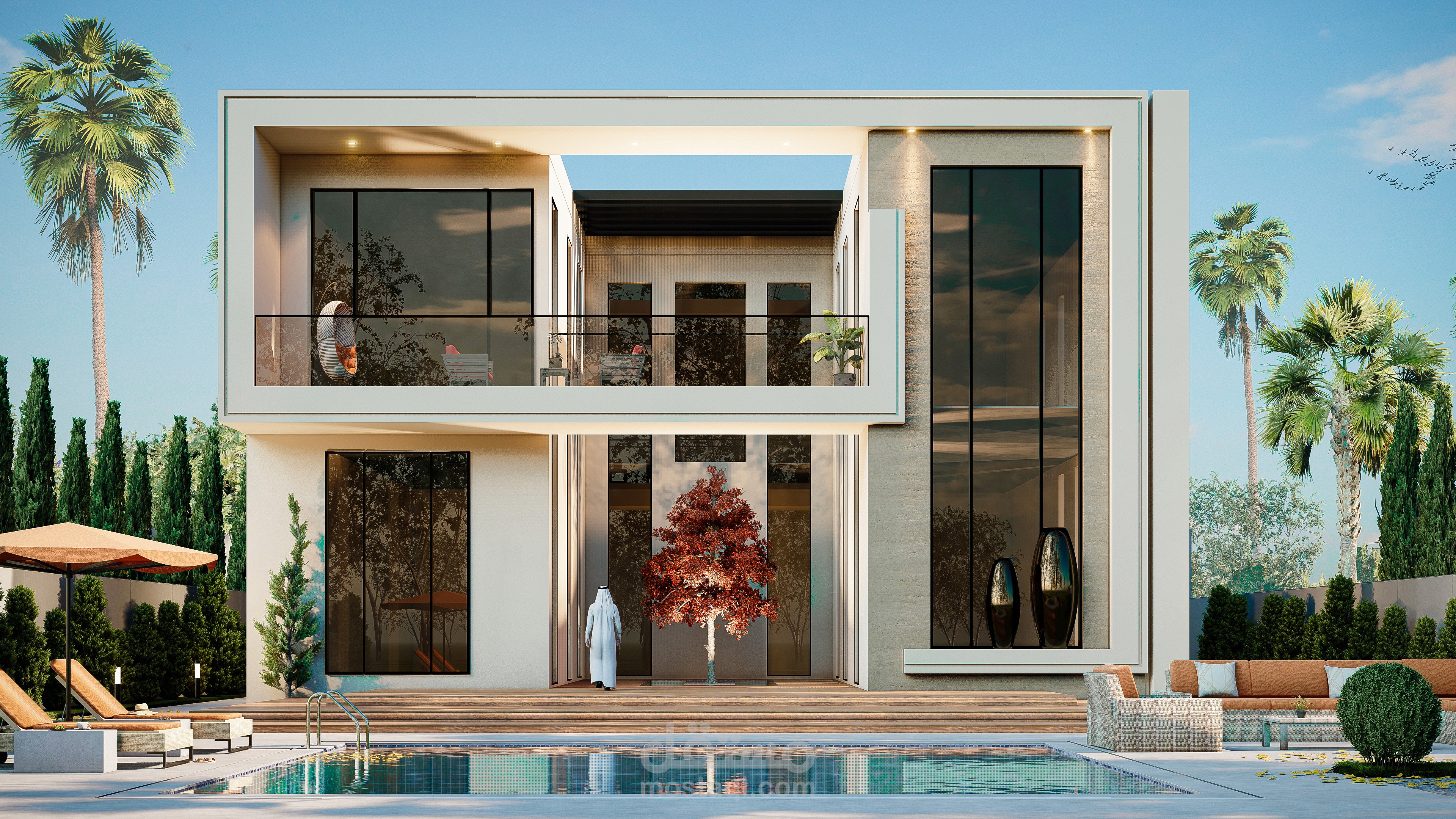 تصميمي لفيلا مودرن بالإمارات العربية المتحدة _ دبي _