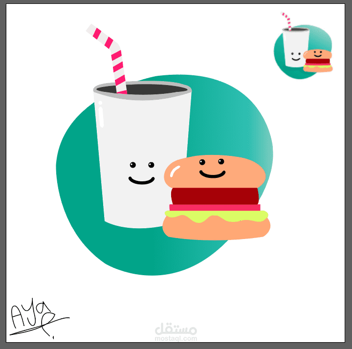 تصميم على ال illustrator