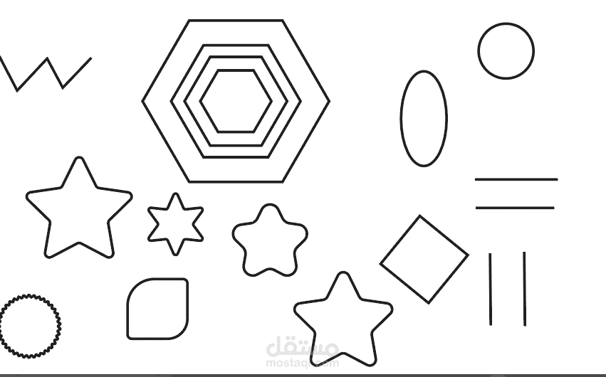 أشكال مختلفة على الستريتور