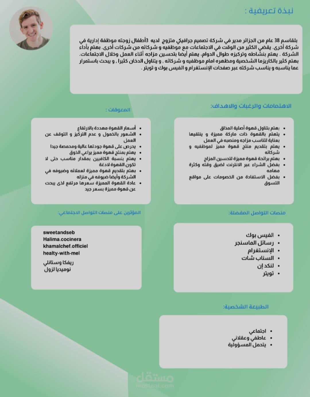 عمل بير بيرسونا " شخصية المشتري المثالية "