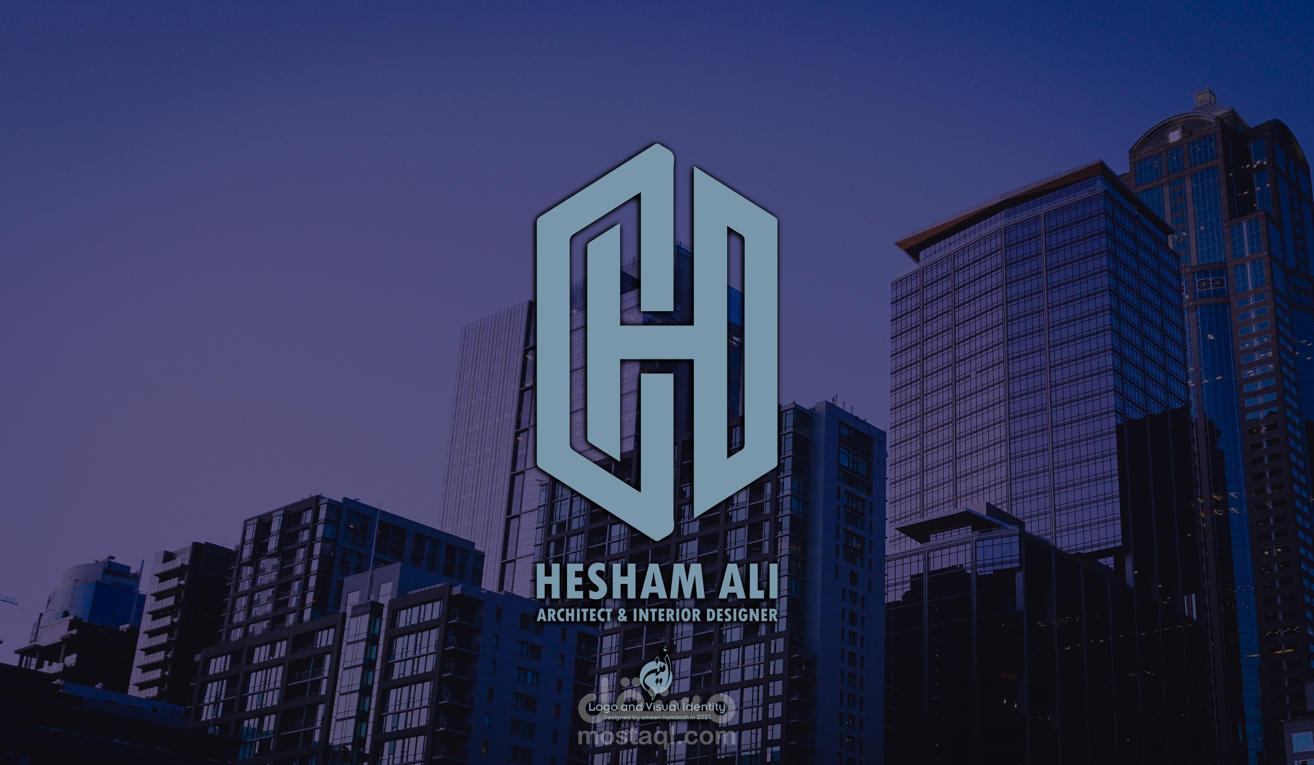لوغو مع هوية بصرية لمهندس معماري