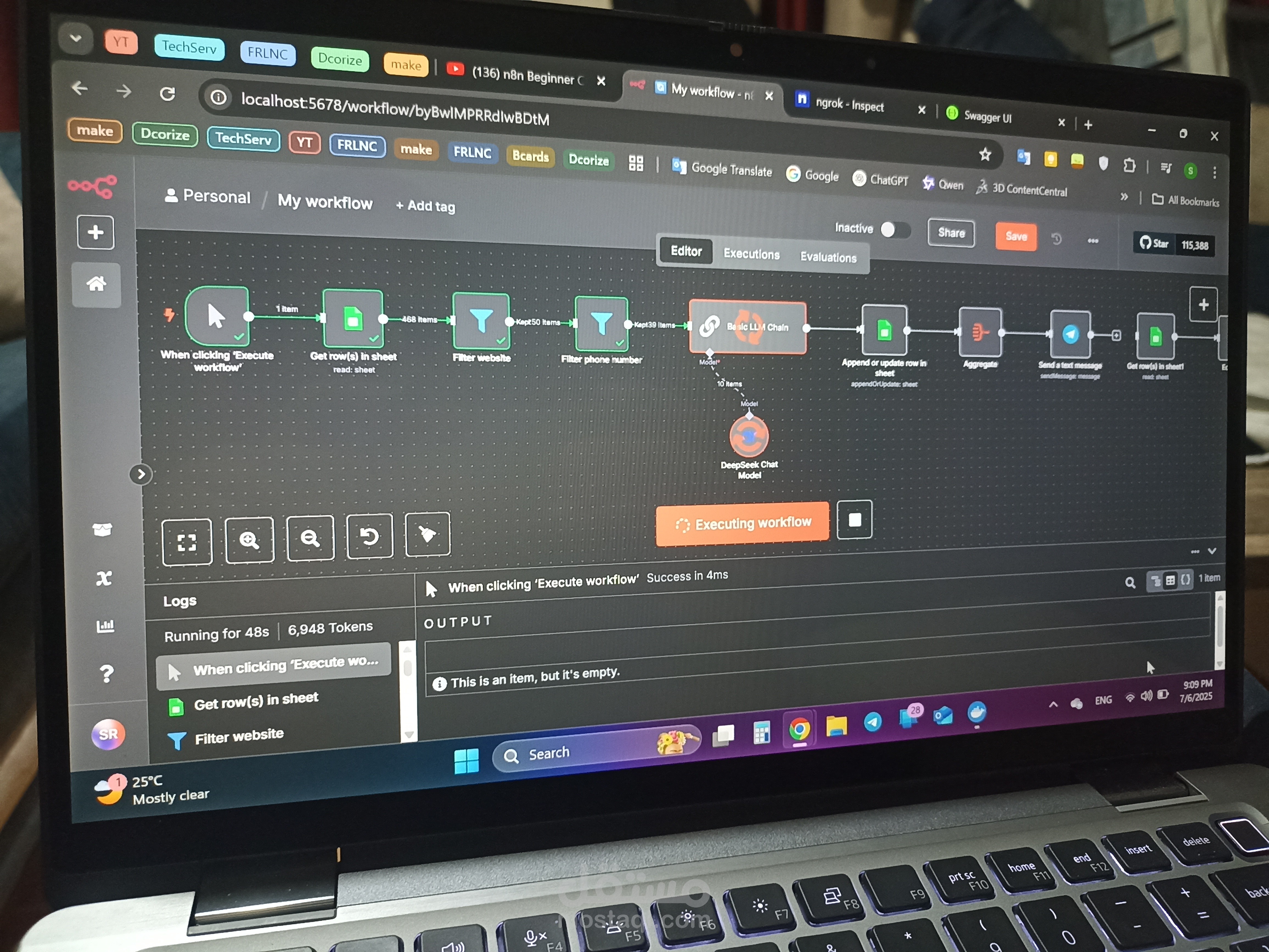 n8n workflow | ai agent