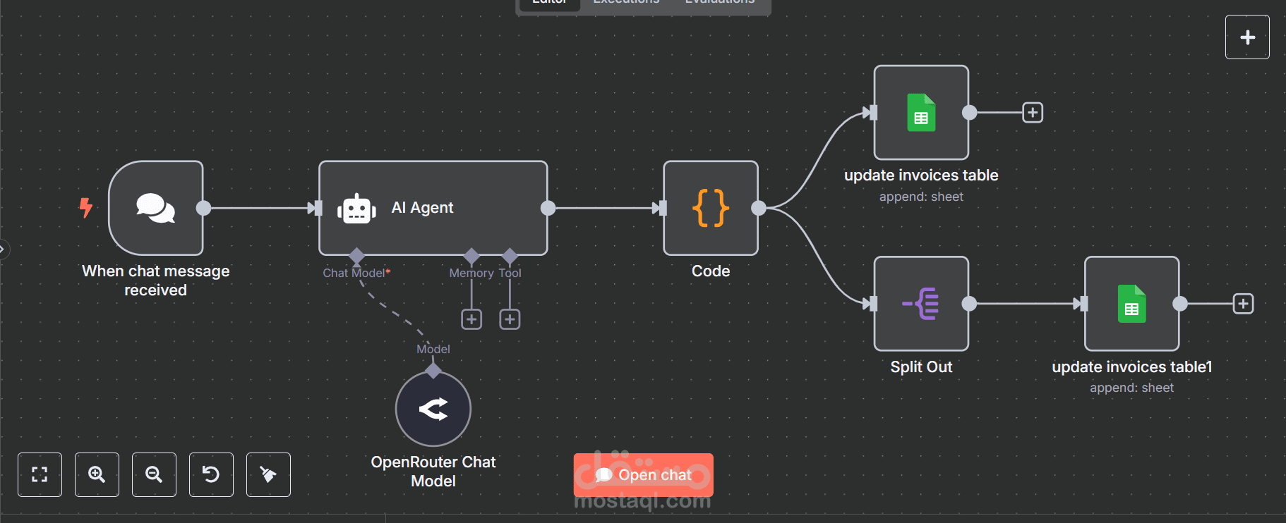 نظام ذكي لاستخراج بيانات الفواتير باستخدام الذكاء الاصطناعي ودمجها مع قواعد البيانات