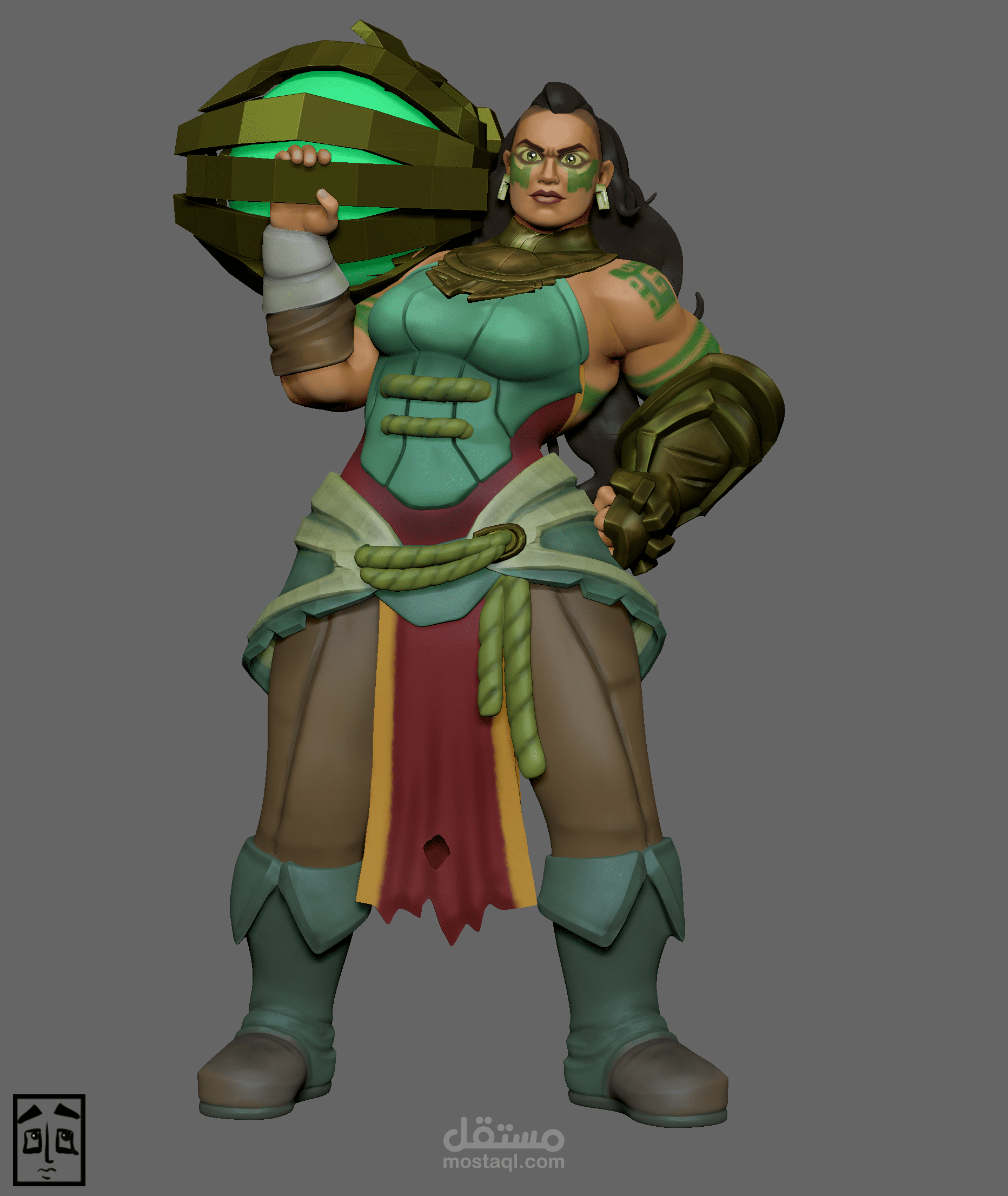 إعادة تنفيذ شخصيةIllaoi من لعبة League of Legends