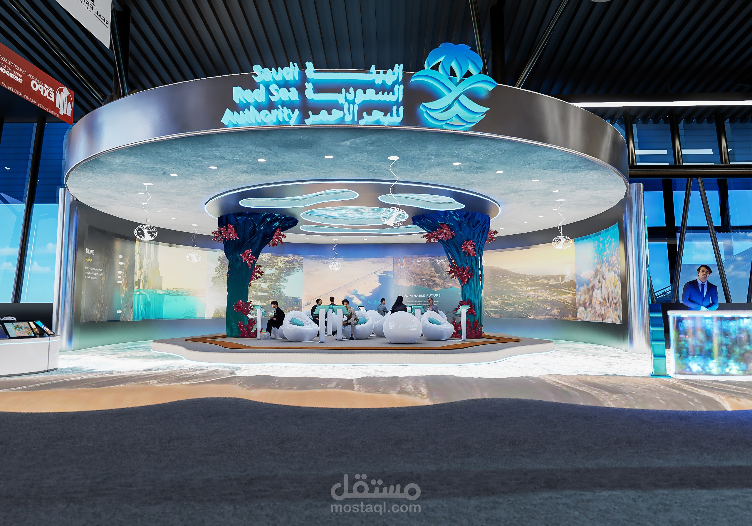 تصميم بوث الهيئة السعودية للبحر الأحمر