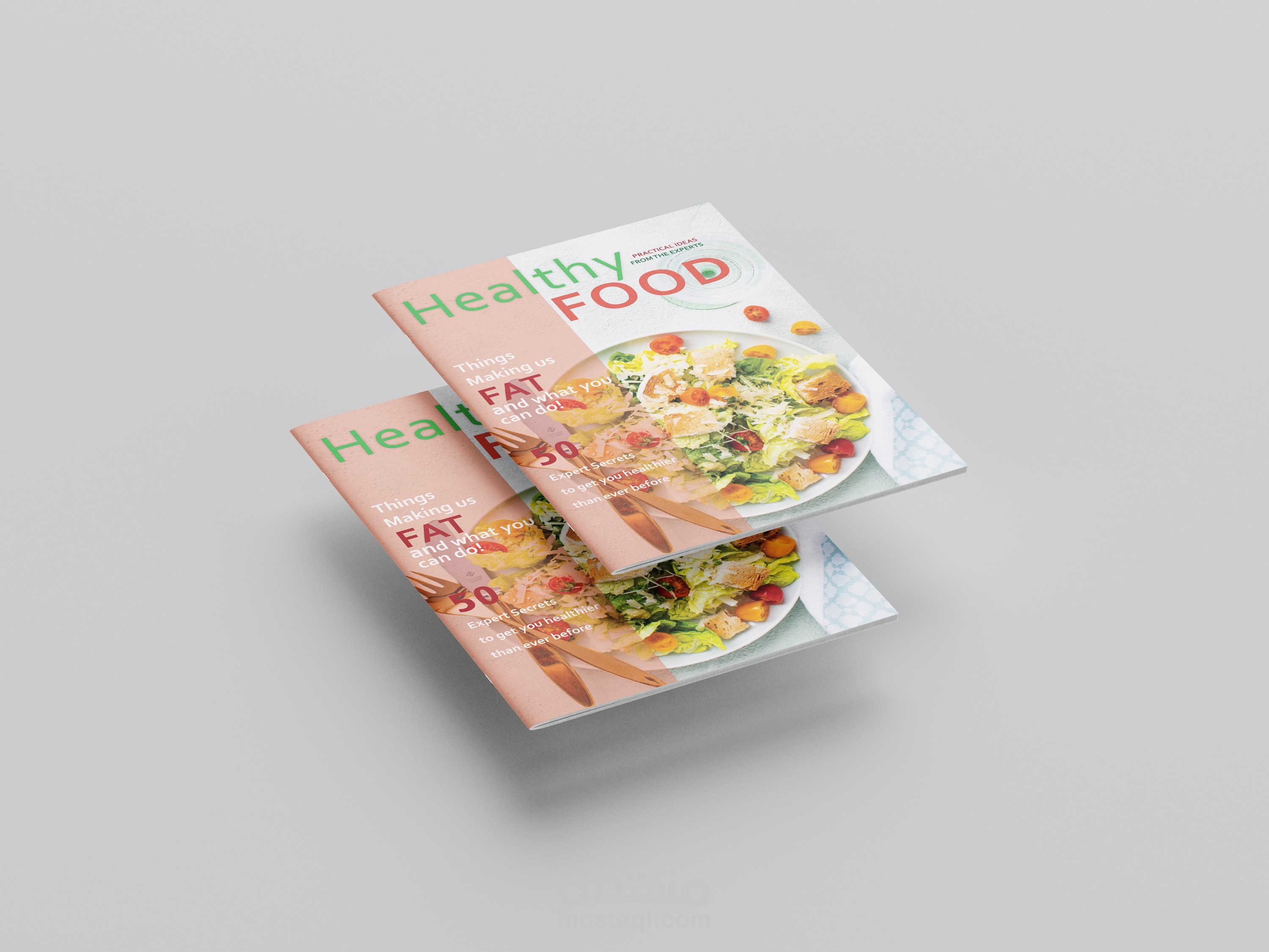 تصميم مجلة لصالح مطعم Go Fit