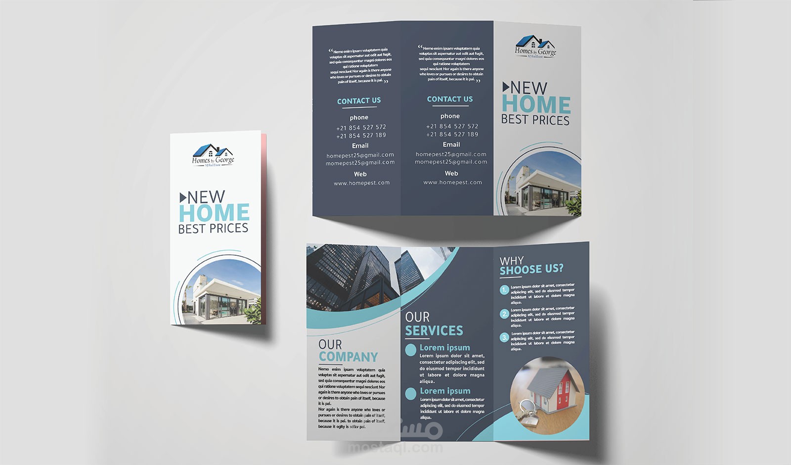 تصميم بروشور - شركة Homes George