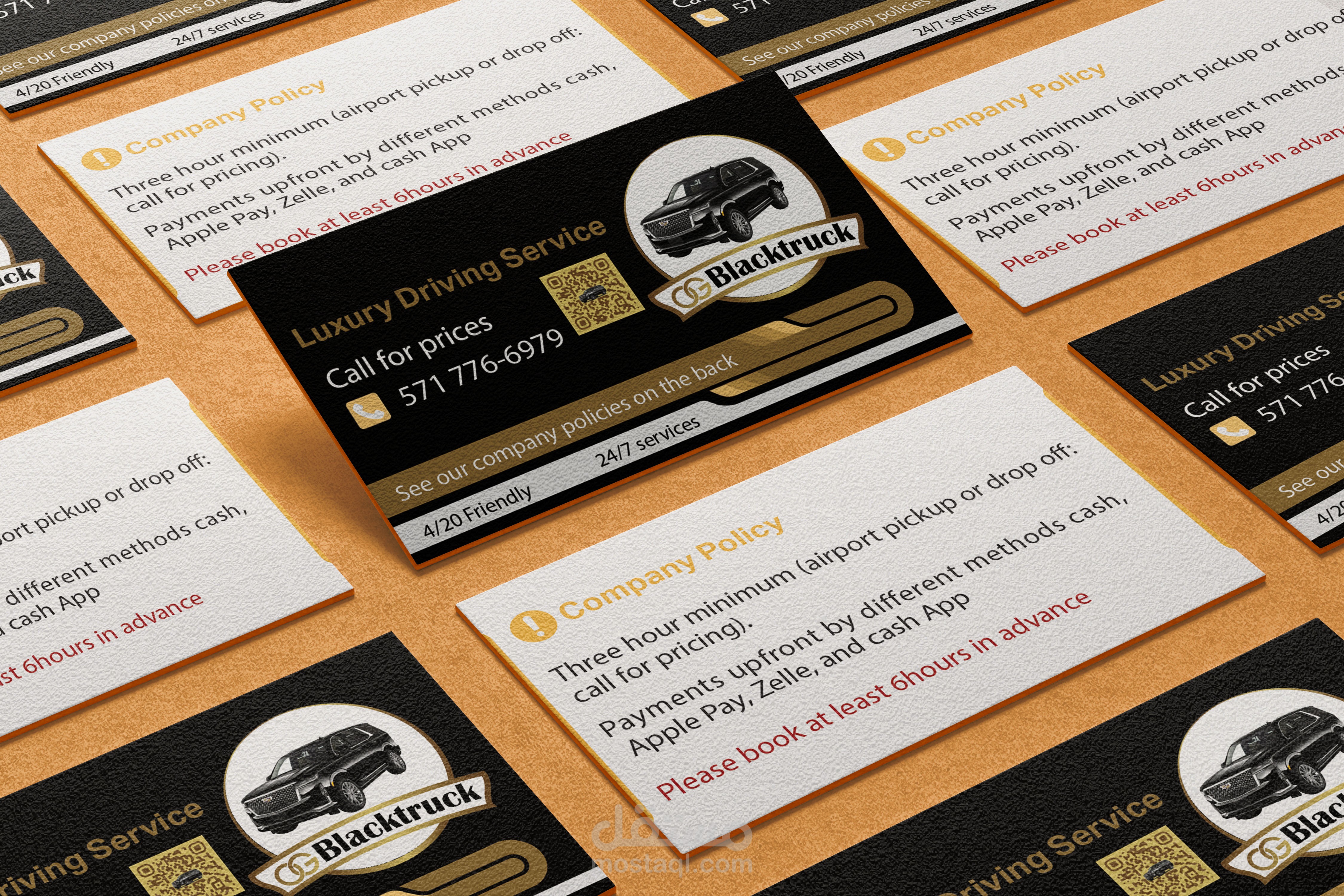 تصميم بزنس كارد - شركة OG Black truck
