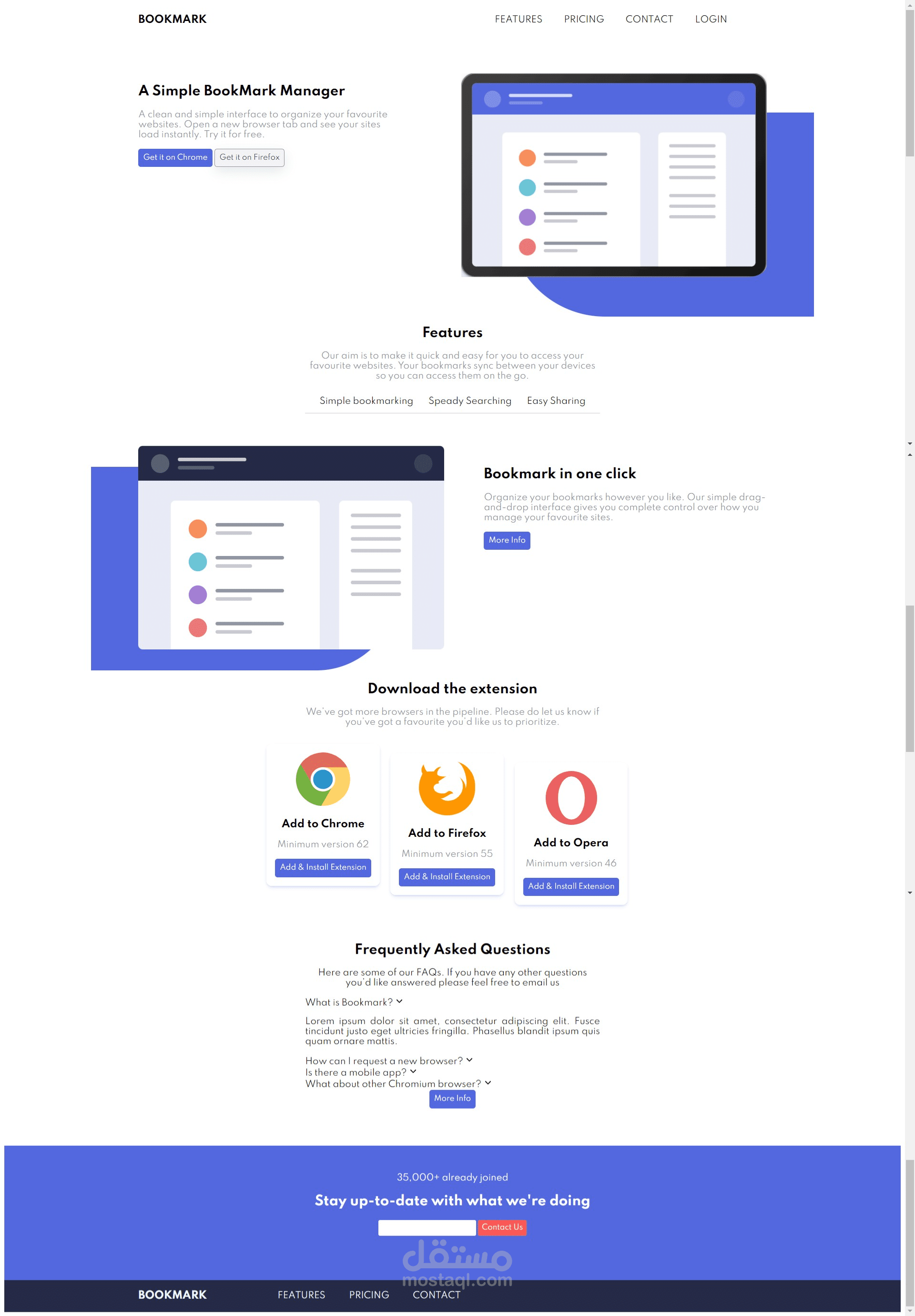 صفحة هبوط landing page