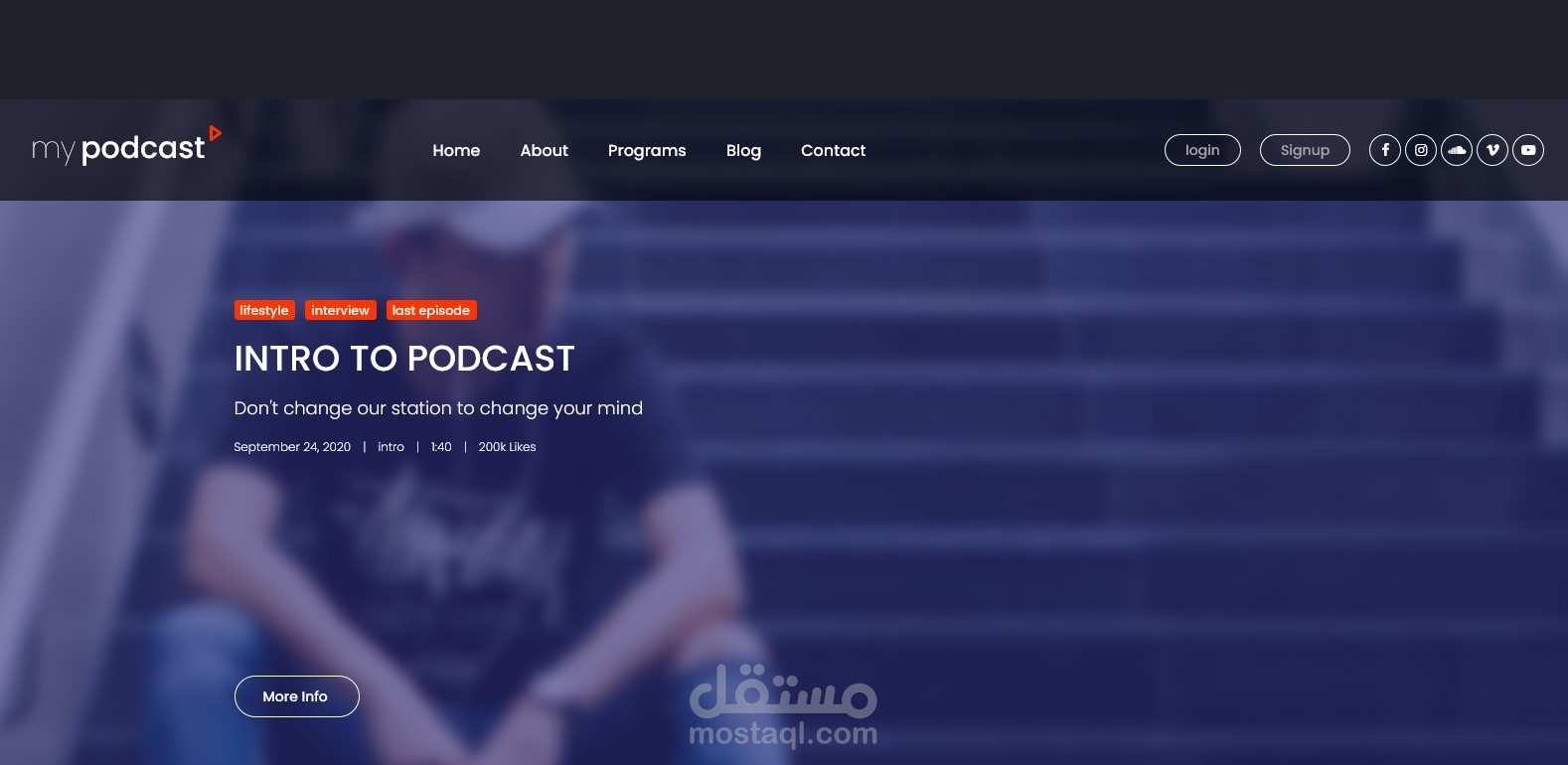 Radio PodCast Website