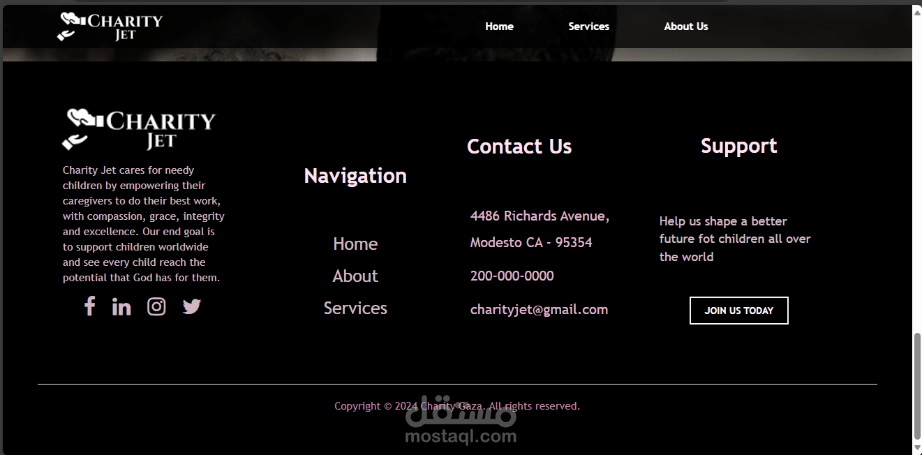 website charity with palestinians.