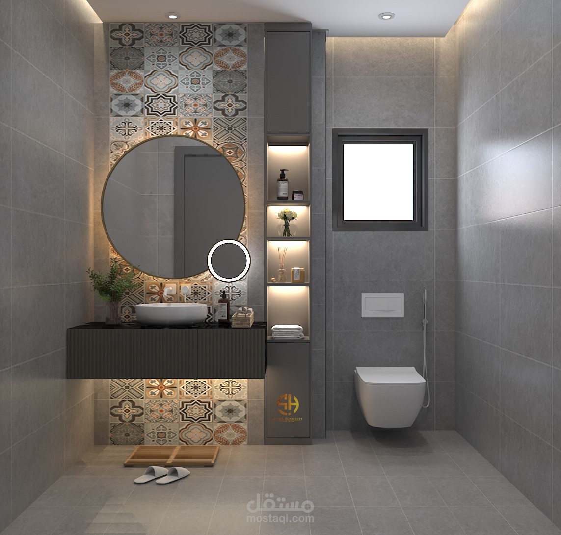 تصميم حمام ضيوف