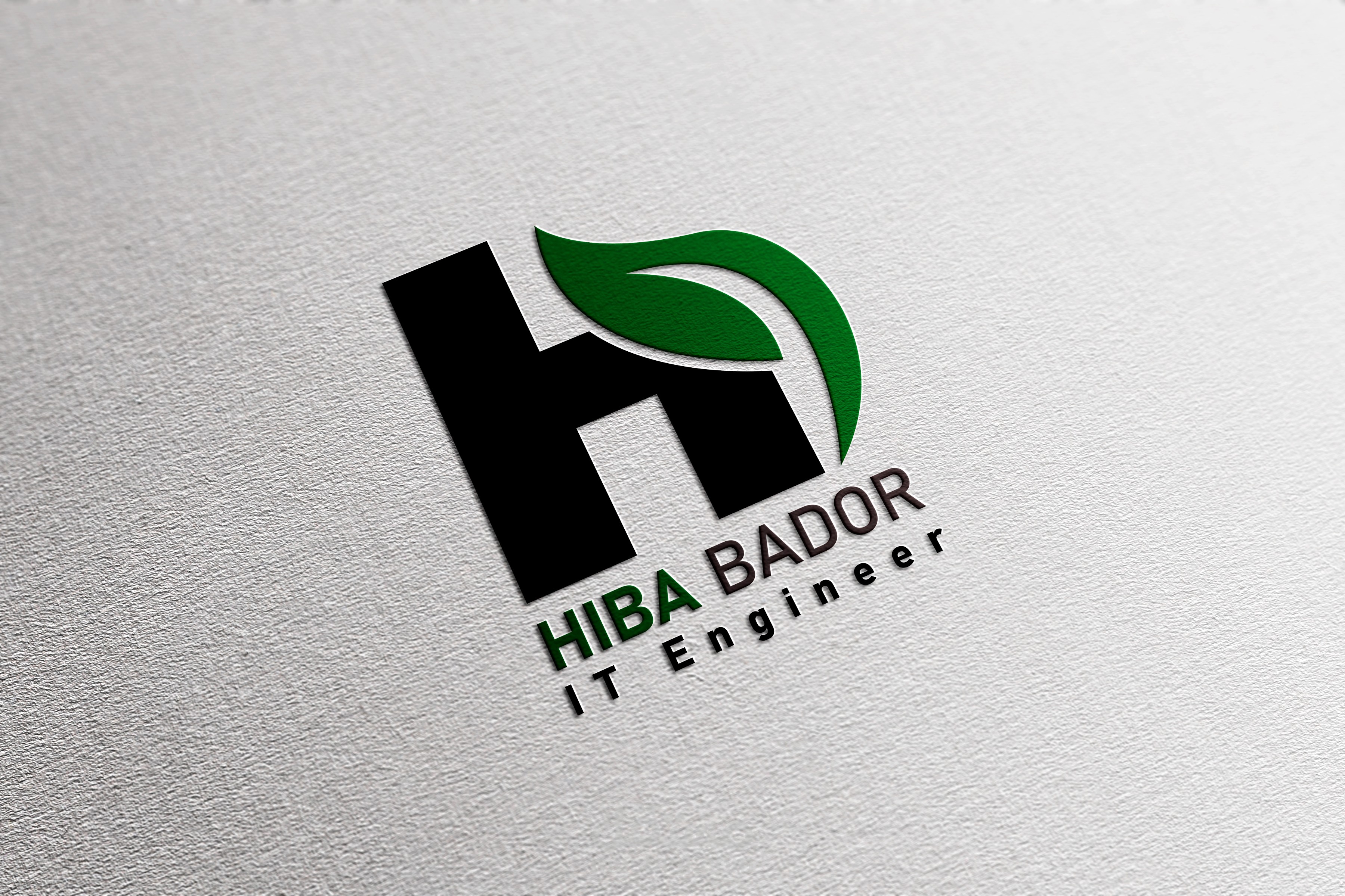 تصميم شعار (لوغو) وكرت شخصي لـ مهندسة المعلوماتية هبة بدور