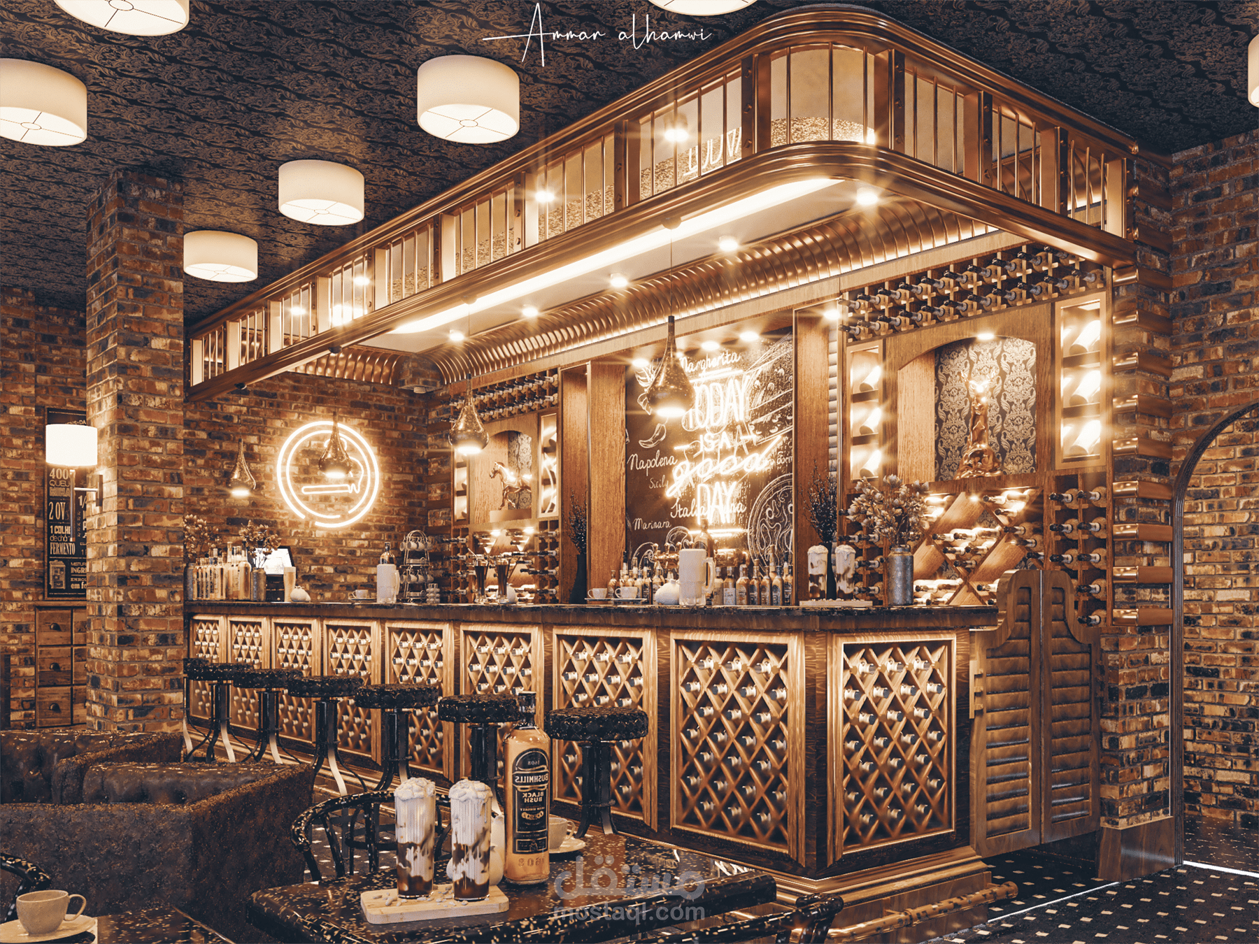 ديكور داخلي | بار ليلي أميركي