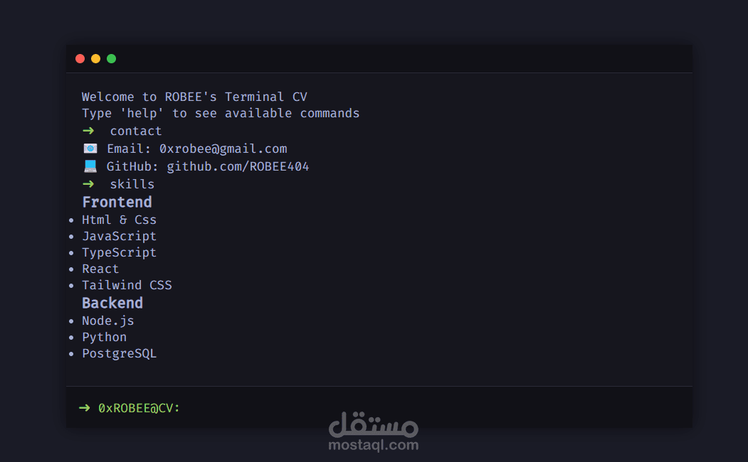 Terminal CV