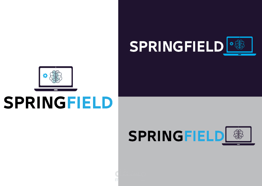 تصميم شعار لشركة SPRING FIELD الأمريكيا المختصة في تعليم الكمبيوتر والتعلم على البرامج