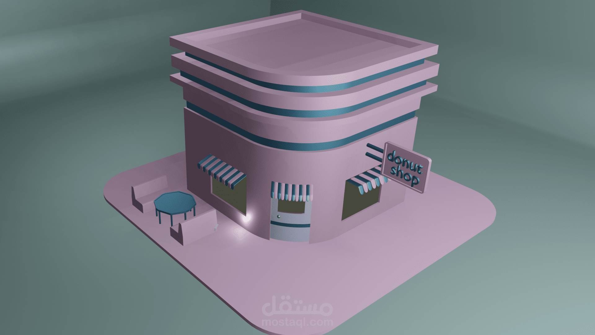 تصميم محل لدونت 3D