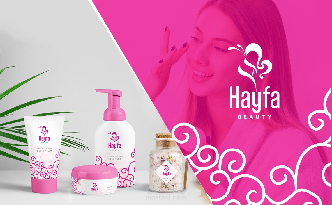 هوية بصرية متكاملة لشركة منتجات تجميلية