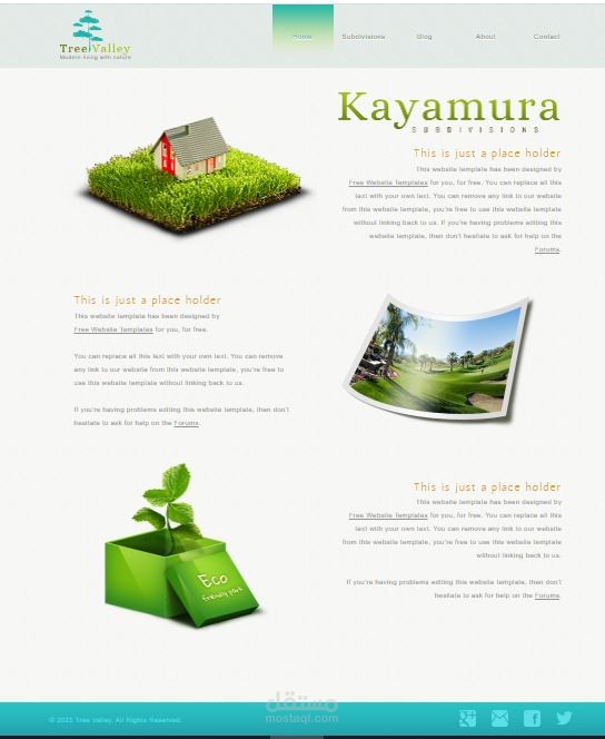 Ecoliving webstite ( clone for a template from freewebsitetemplates.com)