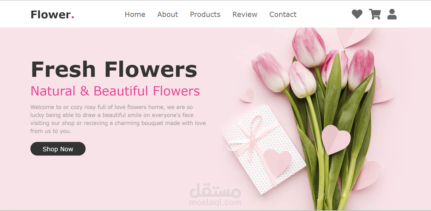 Flower shop landing page