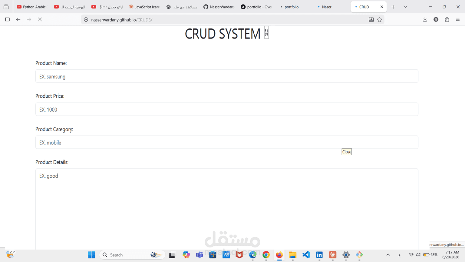 crud system