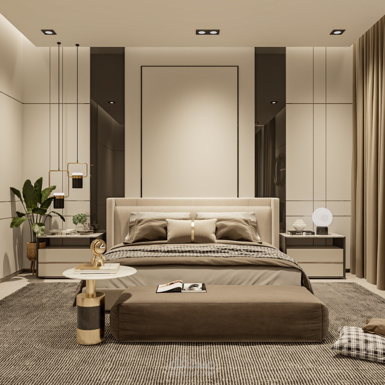 تصميم داخلي لغرفة نوم ماستر