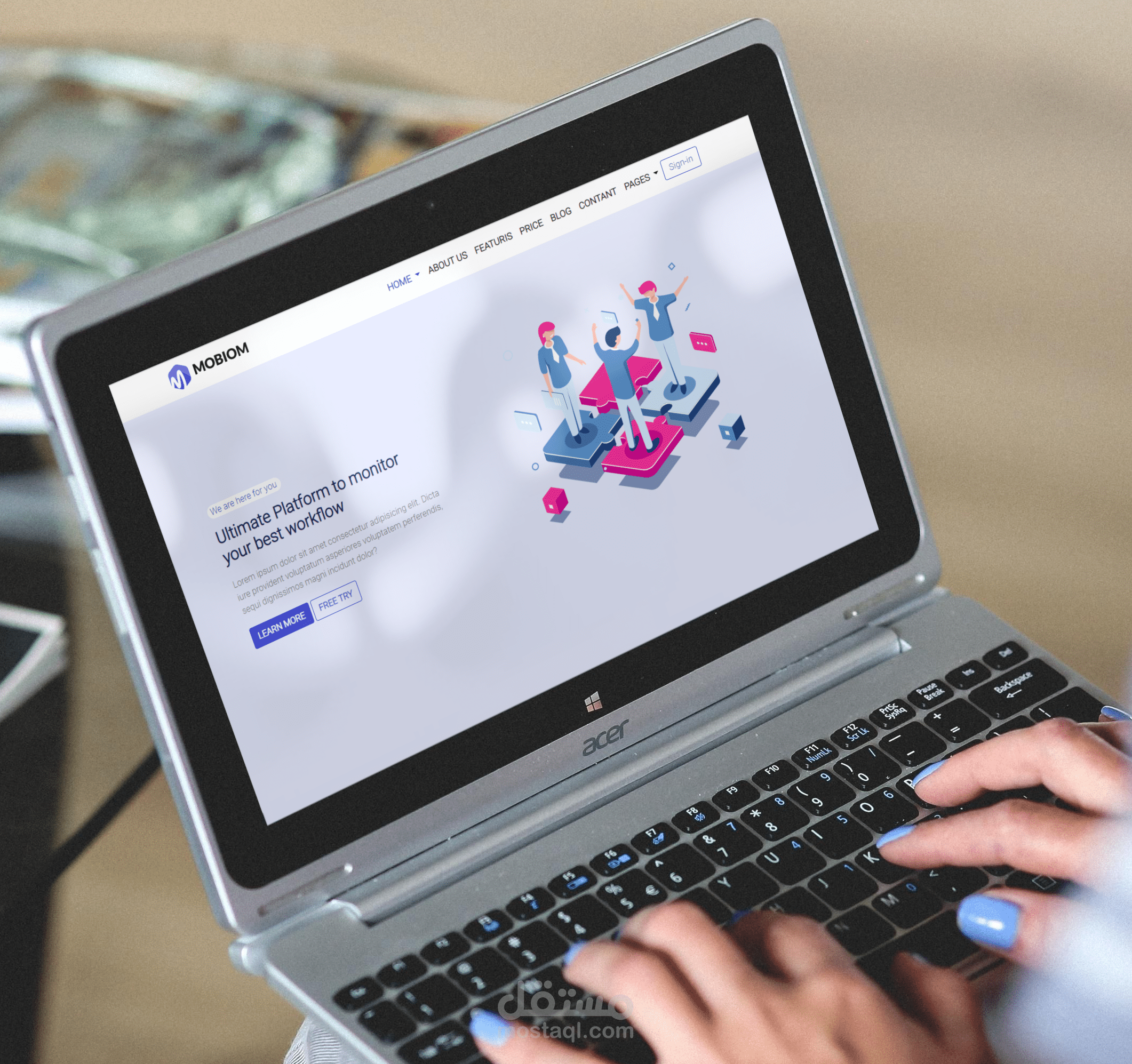 تصميم صفحة هبوط باستخدام Bootstrap