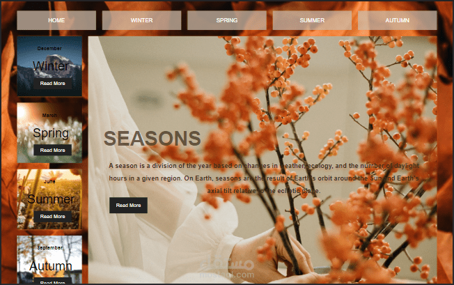 Seasons Landing Page
