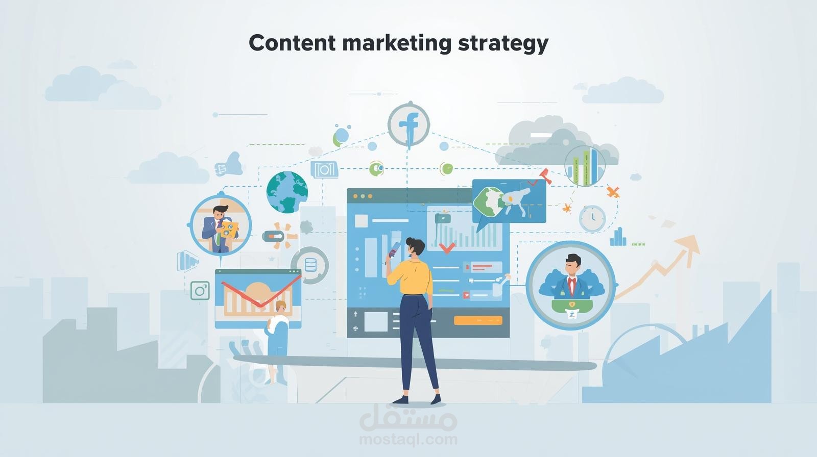 استراتيجية تسويق بالمحتوى لمشروع خدمات رقمية