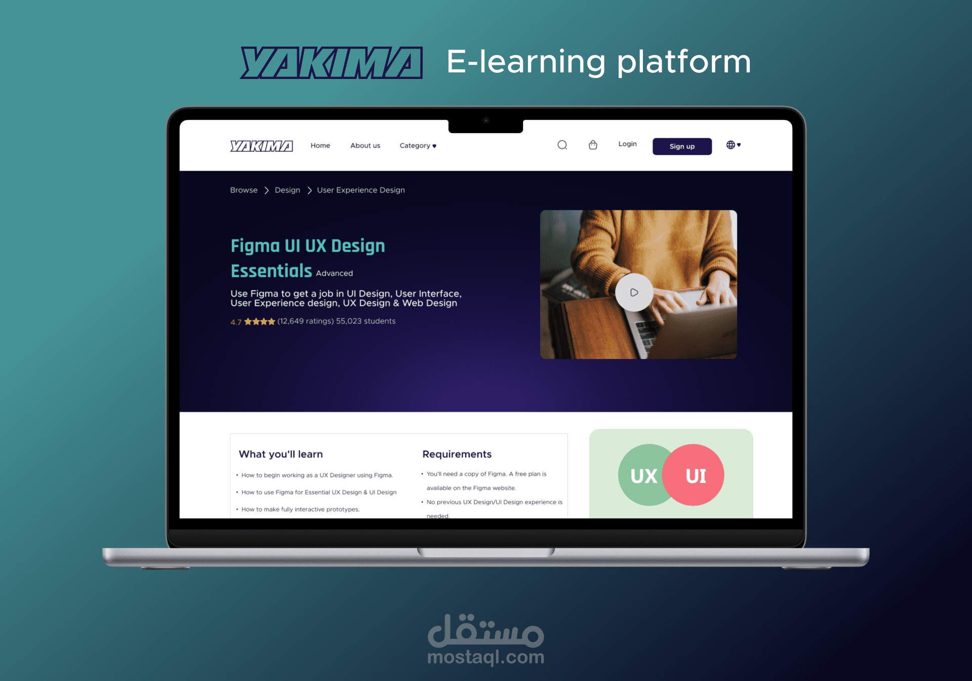 E-Learning platform website