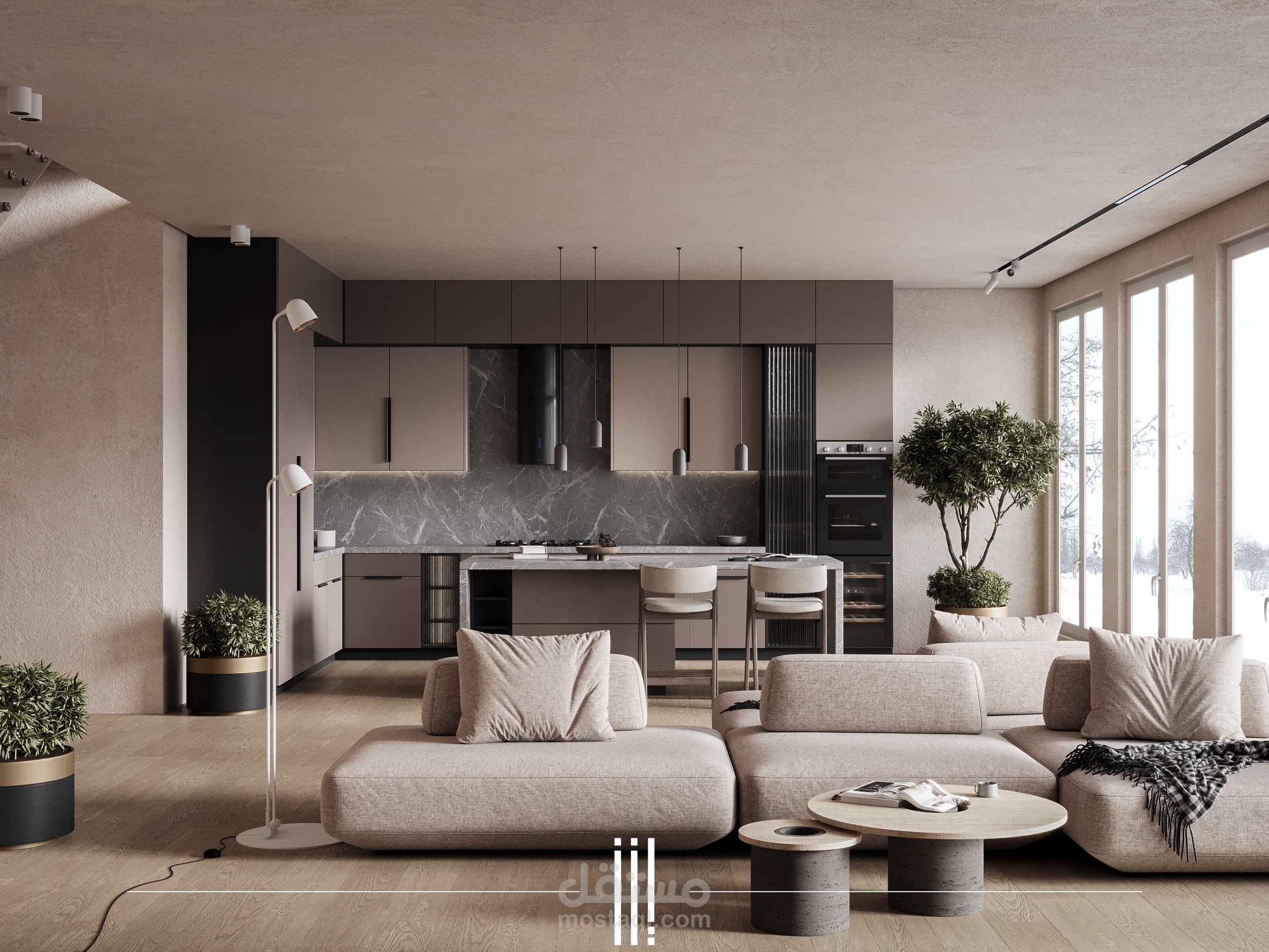 غرفة معيشة بتصميم بيط | Minimal Livingroom