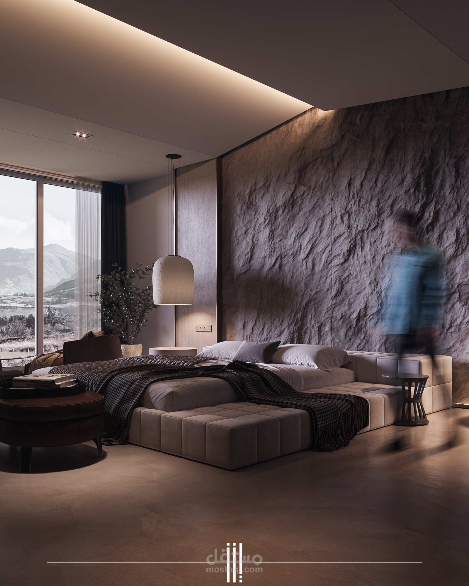 غرفة نوم بتصميم حديث | Modern bedroom