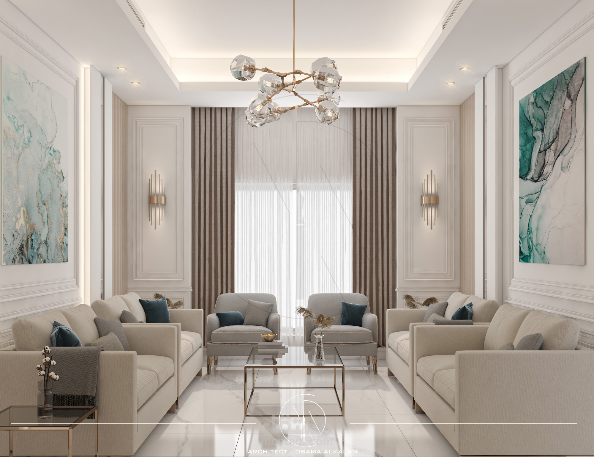 تصميم مجلس رجال بستايل نيو كلاسيك | مستقل