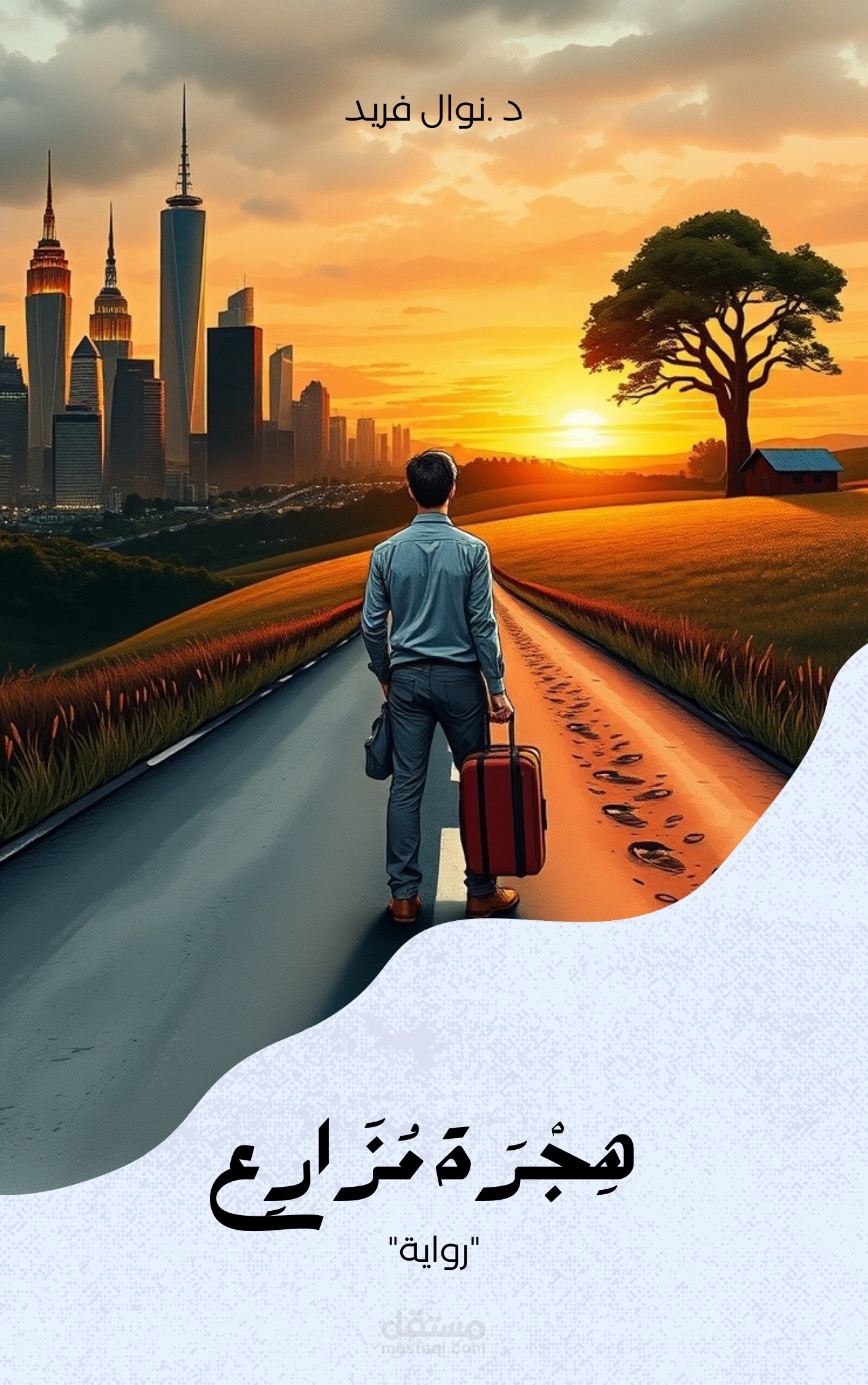 تصميم غلاف كتاب لرواية هجرة مزارع