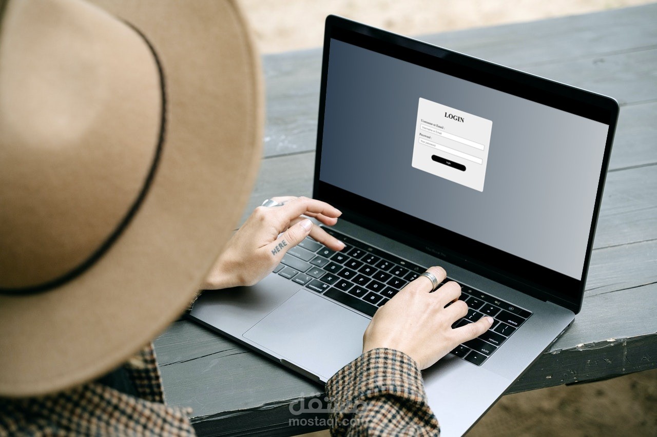 تصميم صفحة login