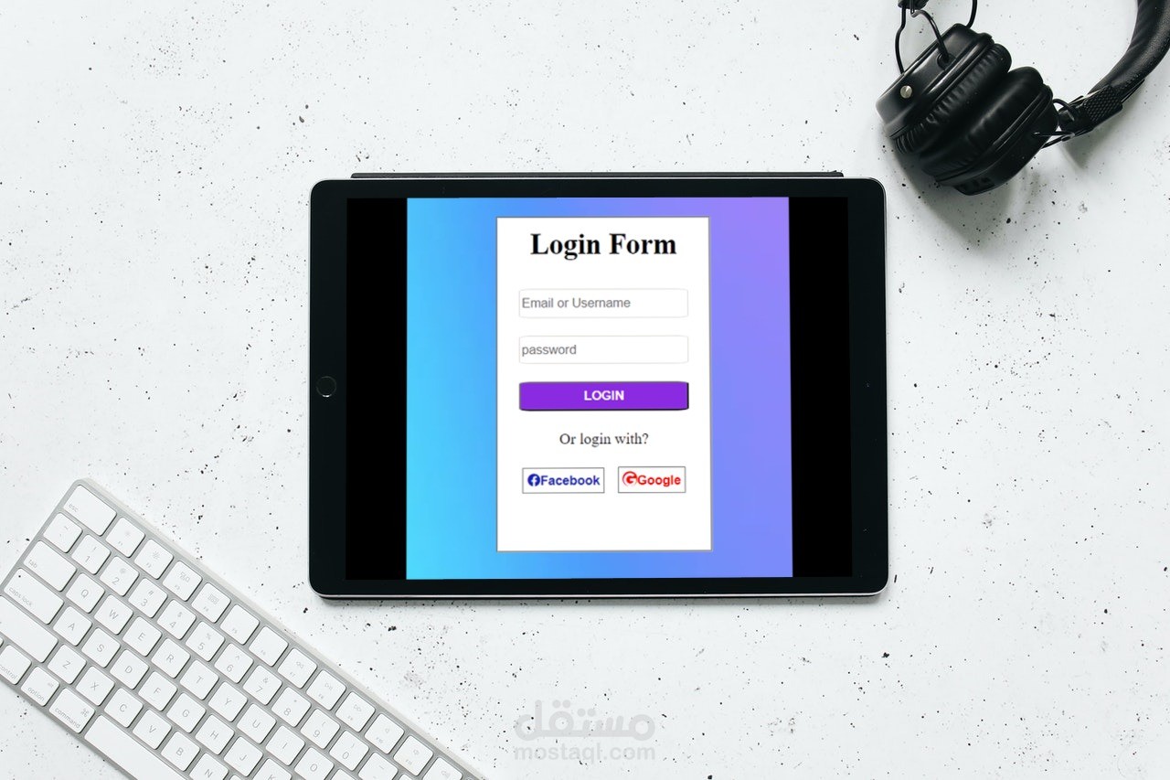 صفحة تسجيل دخولLog in