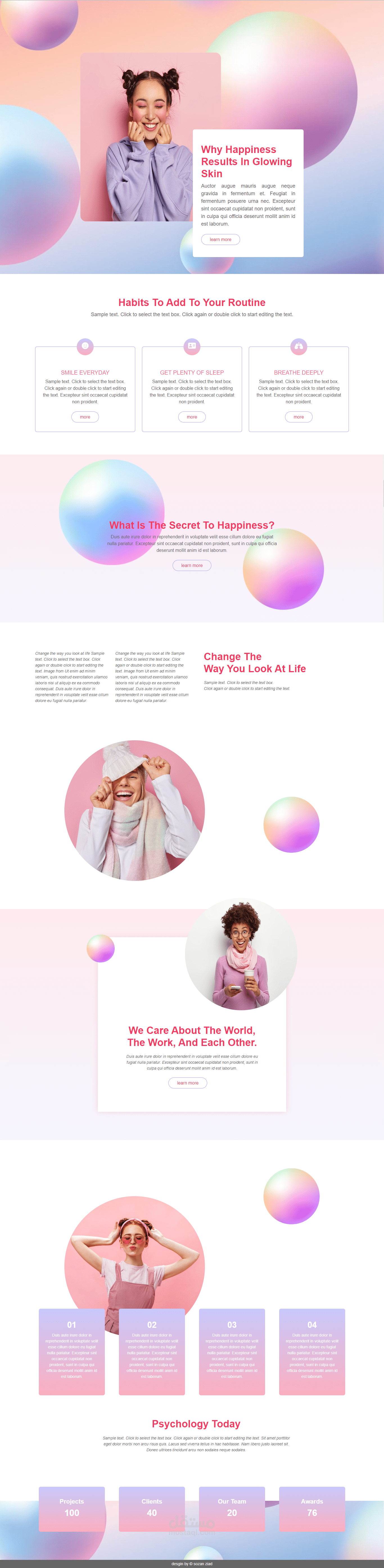 landing page by using html,css