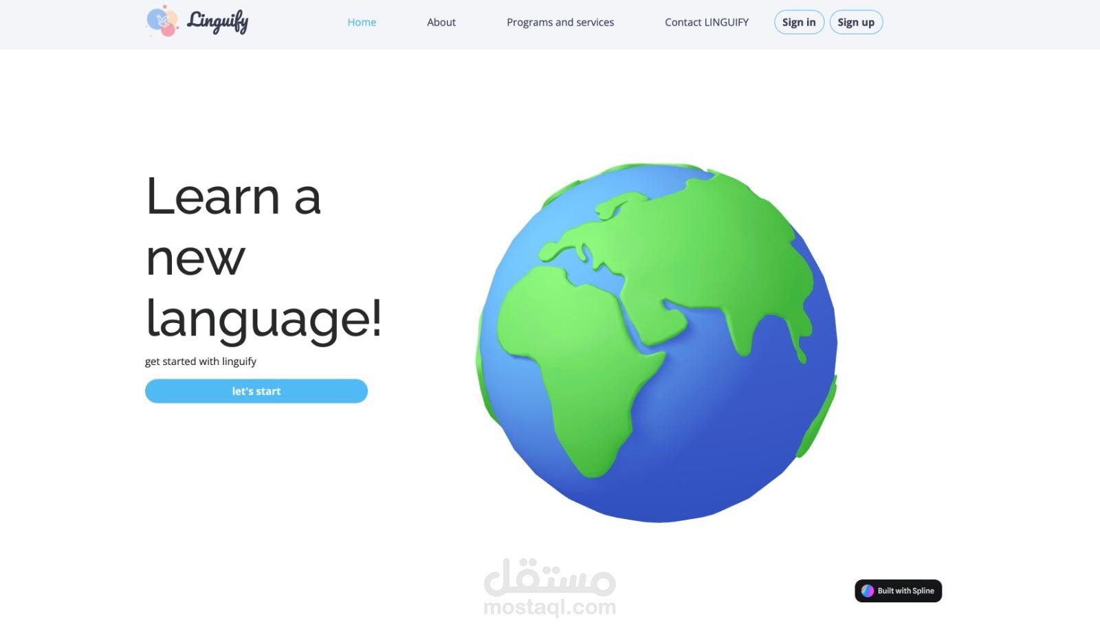 موقع ويب مختص بدورات اللغات - linguify