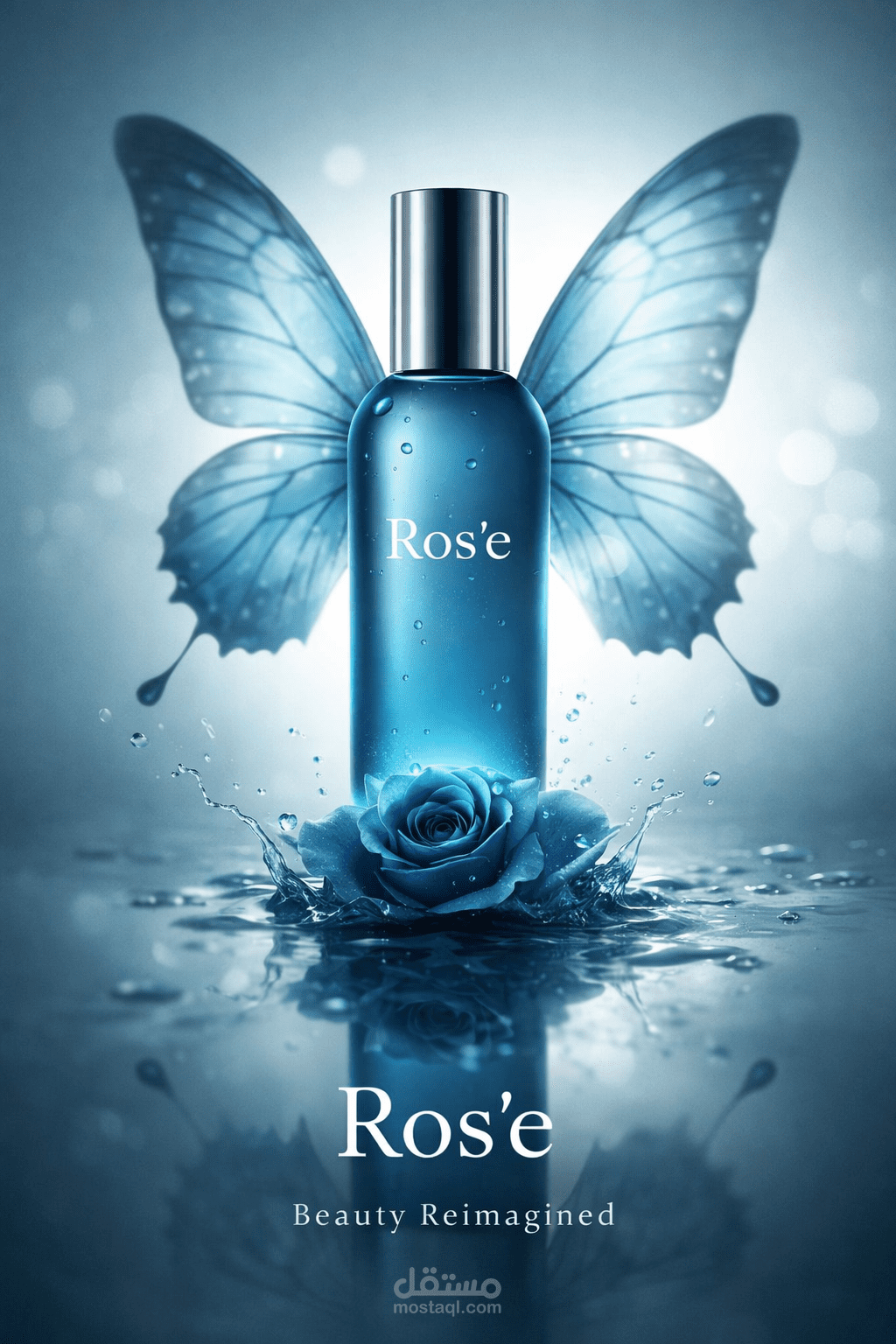 تصميم إعلاني إبداعي لمنتج "عطر" باستخدام الذكاء الاصطناعي (Product Visualization).