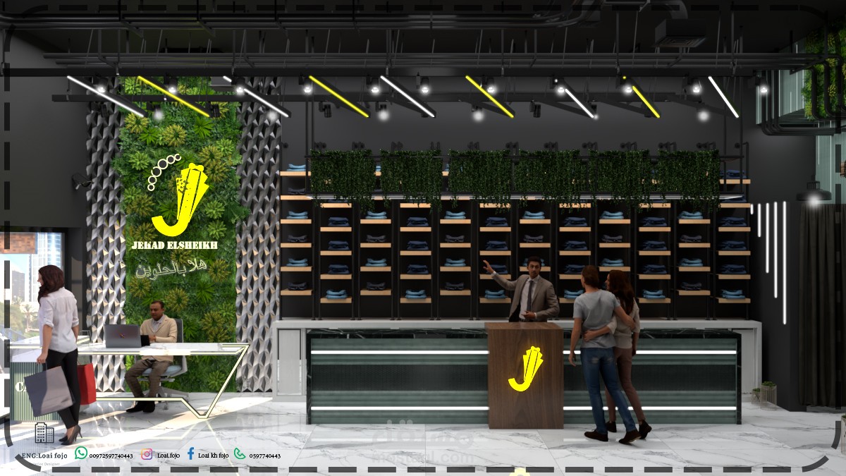 تصميم معرض ملابس في مدينة رفح