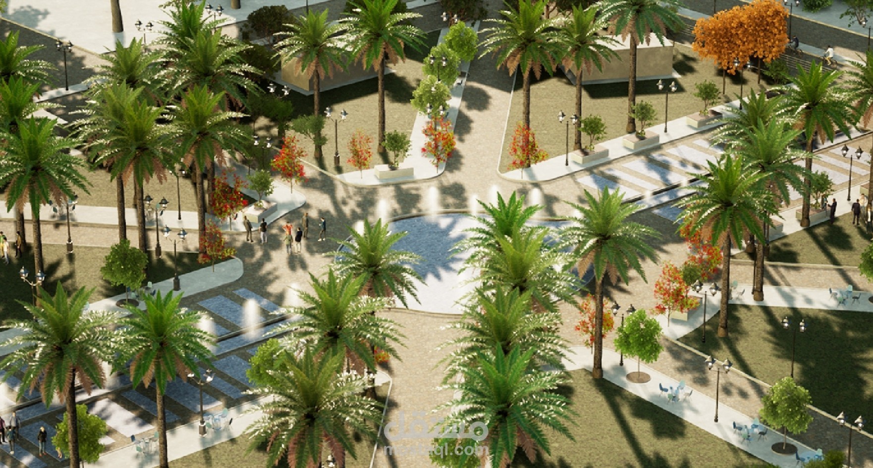 تصميم فراغ عام مع فديـو