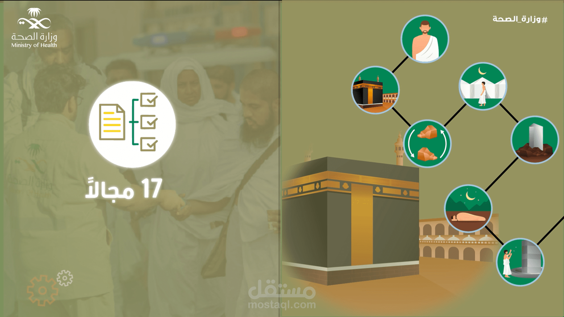 موشن جرافيك أعمال التجهيزية لوزارة الصحة  لموسم الحج عام 1445 هــ